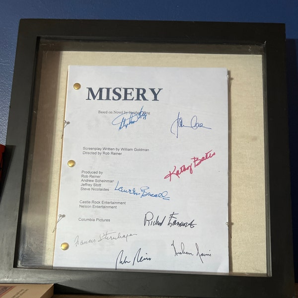 Misery Movie Script Signed Screenplay Autographed Rob Reiner, James