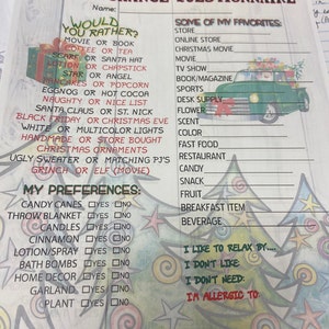 PRINTABLE PDF - Sweet Spring Questionnaire (gift Exchange, Gift Ideas ...