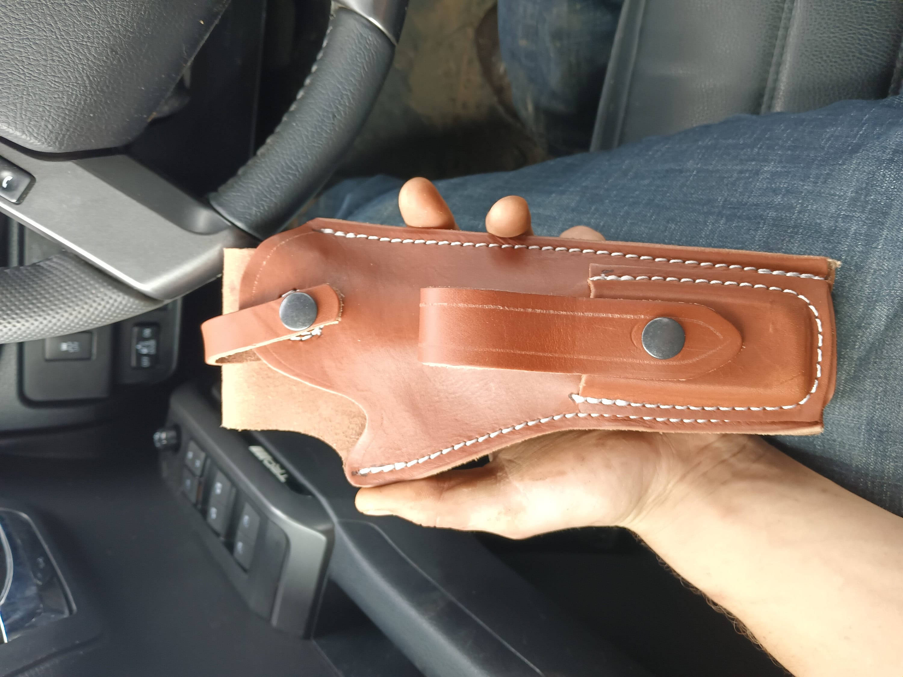 Ruger Mark I II III IV Tanned Leather Holster w Magazine Pouch Mk & Standard 4.75, 5.5, 6, 6.88 Barrels