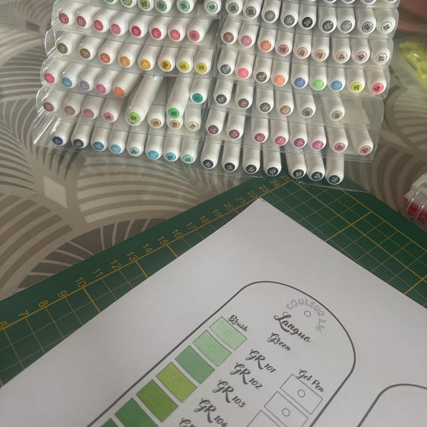 Lot 18 Boîtes Feutres Gel Languo – 162 Feutres Couleurs (Surligneurs + Stylos)