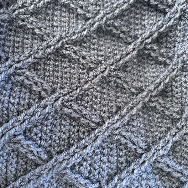 CROCHET PATTERN Once Upon A Cable Blanket - Make to Any Size - PDF ...