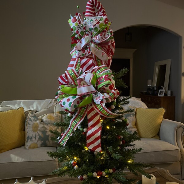 Chrstmas Tree Topper, Candyland Tree Topper, Candy Chrstmas Topper