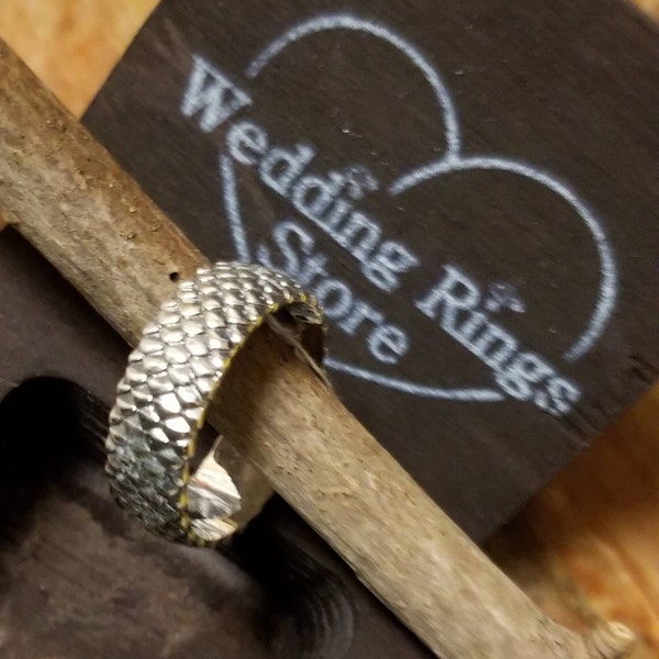 Fish Scales Ring, Unique Men's Band, Sterling Silver Band, Fischer Ring ...