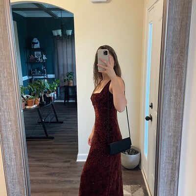 Vintage Sheer Long Sleeve Lace Dress