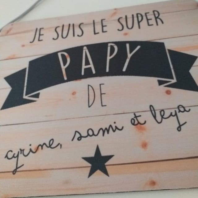 Tapis de souris Super papy - Le Monde de Bibou - Cadeaux personnalisés