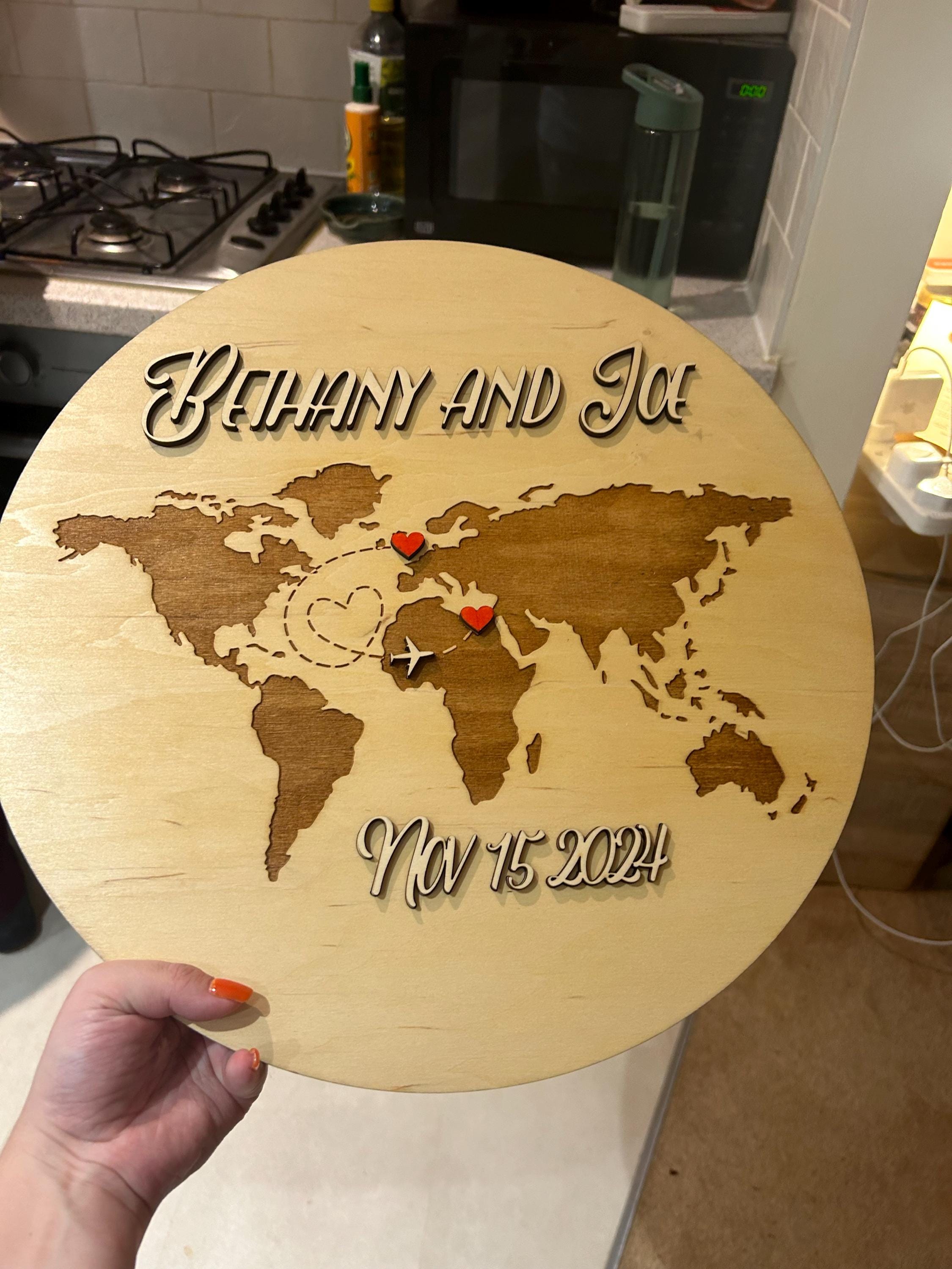 Guest Book World Map, Wedding Guest Book Sign, Wooden Guest Book World Map Decor, Alternative Guest Book, Adventure Awaits Sign Wedding