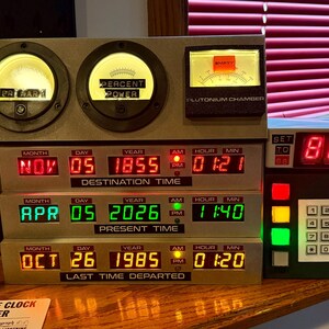 Back to the Future BTTF Delorean Gauge Panel Plutonium - Etsy