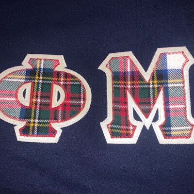 Sigma Kappa Sewn Greek Letters Navy Crewneck With Flannel - Etsy