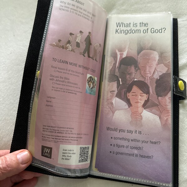 JW Ministry Organizer for Tracts, Simple and Transparent Plastic Tract Holder, Pockets for ...