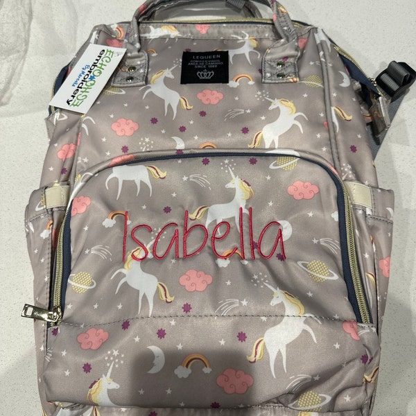 SunFancyCustom Elephant Cute Diaper Backpack With Name