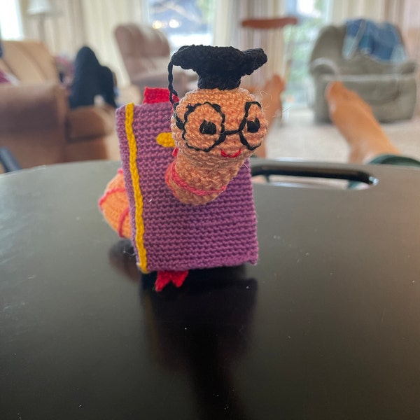Bookworm Crochet Pattern, Crochet Bookworm Amigurumi, Book Crochet ...