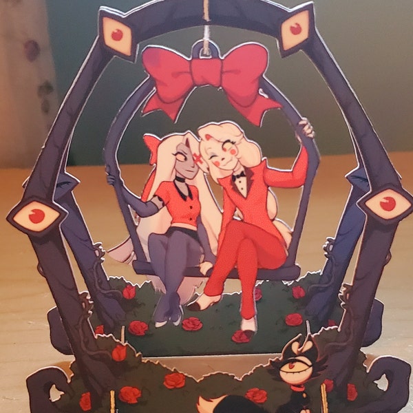 Charlie & Vaggie - Hazbin Hotel Paper Craft Standee - Etsy