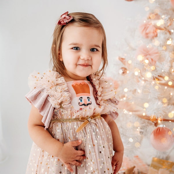 Baby Loren Girls Pink Christmas Nutcrackers Dress main image 1