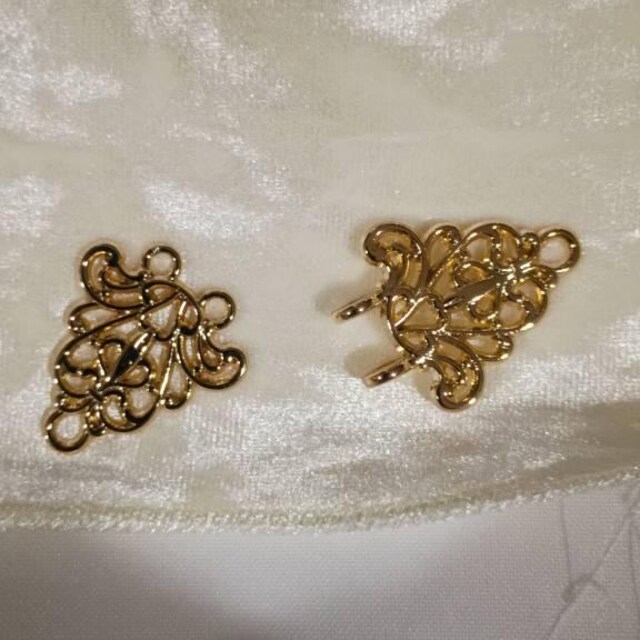 5 PZ CIONDOLI CITRINO CON CHIUSURA A SCATOLA 2 FILI PLACCATO ORO 18K