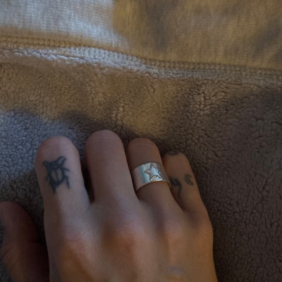 Simple Sterling Silver Star Ring, Cute Star Silver Ring Womens Girls ...