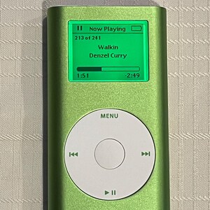 Modded Ipod Mini 2nd Gen: 128GB Flash, Green Backlight, Taptic - Etsy