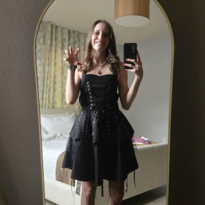 Goth Mini Dress With Corset Lacing- Gothic Dress - Pirate Dress - Emo  Clothes - Alternative Fashion - Edgy Dress - Etsy