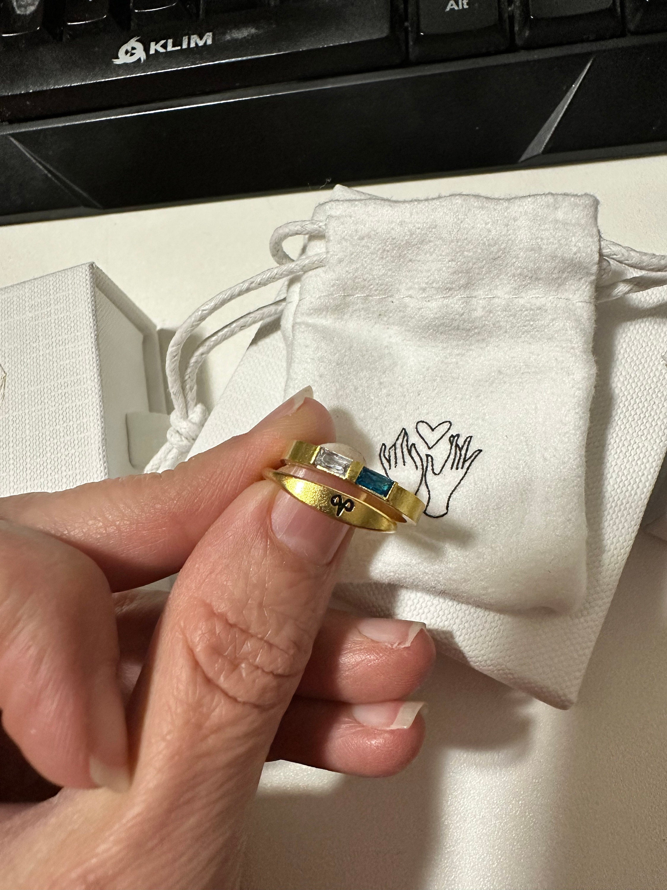 Zodiac Ring by CaitlynMinimalist • Custom Zodiac Jewelry in Sterling Silver, Gold & Rose Gold • Birthday Gift for Her • RM21F31