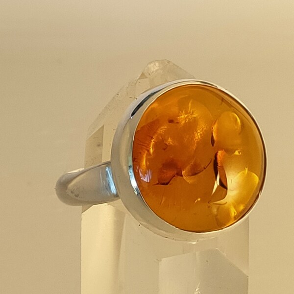 Pendentif Rond En Ambre Baltique Cognac | Boucle Argent 925, Trou 3,5 Mm | Tailles 10,5 Mm Ou 13 Mm | Certifié Naturel - 8