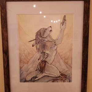 Praying Anthro Wolf Print - Etsy
