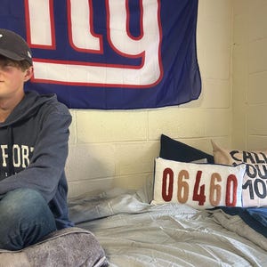 Zip Code Pillow, Housewarming Gift, Punch Needle Custom Pillow, Personalized New Home Gift, Custom Cushion, Gift for Couple, First Home Gift