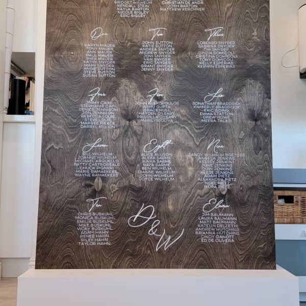 Acrylic Wedding Stand Seating Chart Low Profilestand Etsy