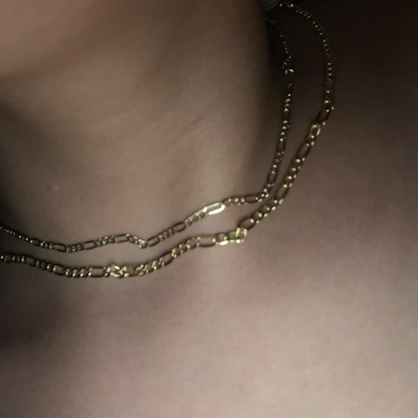 14k Yellow Gold Figaro Chain Necklace main image 0