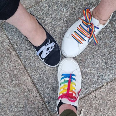 Rainbow Pride Shoelaces Subtle LGBT Pride Accessory Gradient Pride Flag ...
