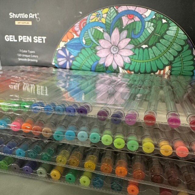 Shuttle Art 120 Unique Colors (no Duplicates) Gel Pens Colored Gel