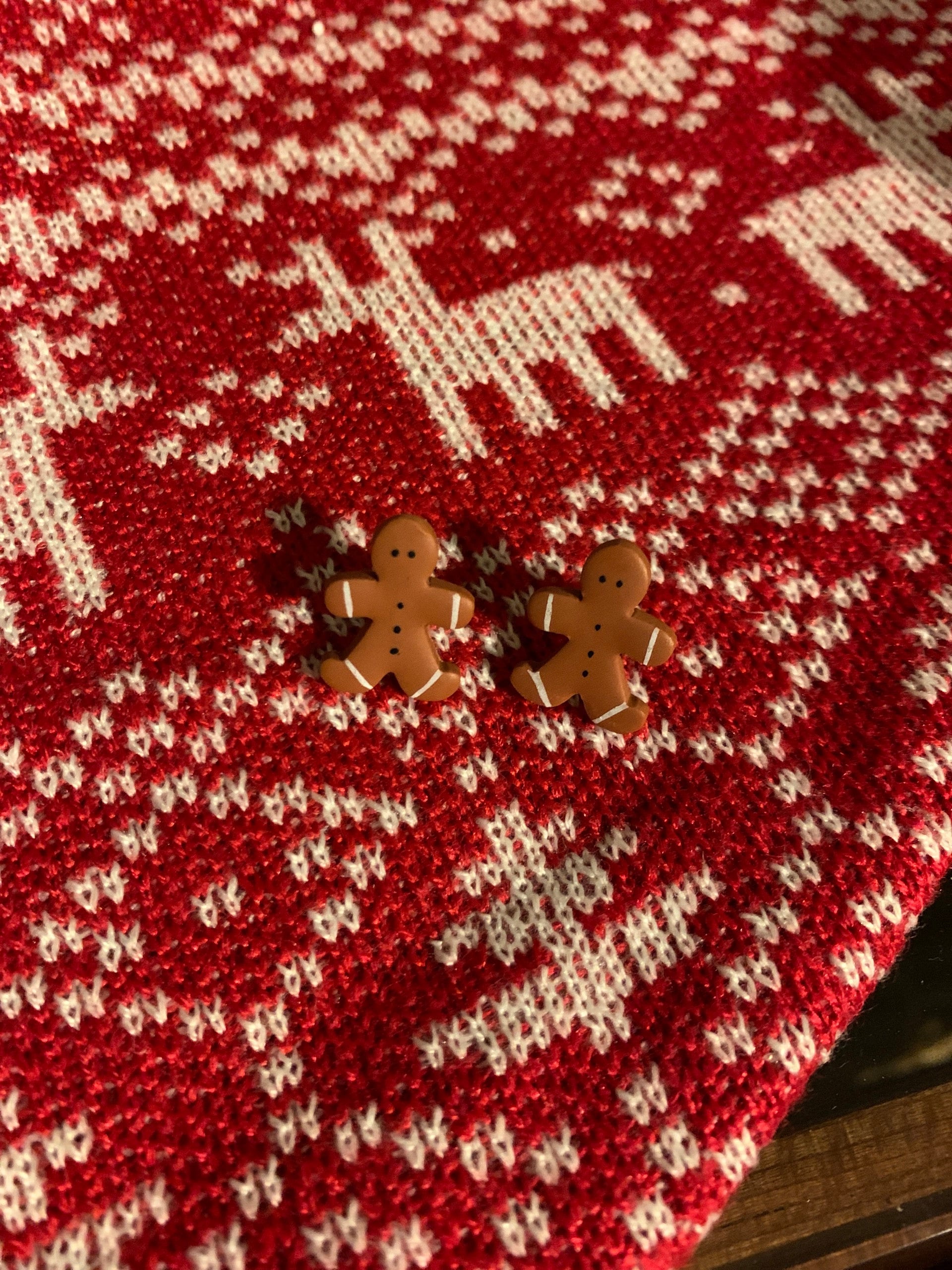 Holiday Studs | snowflake mocha latte coffee cup tree gingerbread man candy cane knit mitten holly leaf Bow polymer clay Christmas earrings