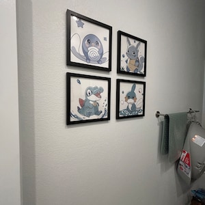 Pokemon Bedroom Decor Pokemon Poster Nursery Pokemon Children Art Charmander Bulbasaur Squirtle ...