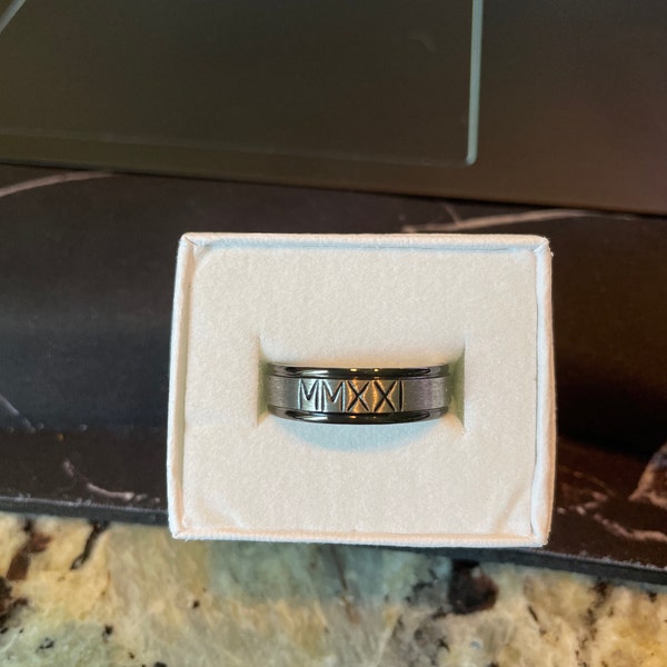 Roman Numeral Ring, Stainless Steel Ring, Custom Class Ring ...