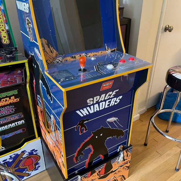 Arcade1up Cabinet Riser Graphics Space Invaders Graphic Sticker Decal ...