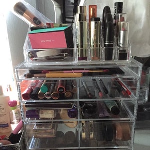 Birsppy Yieach Large 5 Drawers and 11 Grids Acrylic Makeup