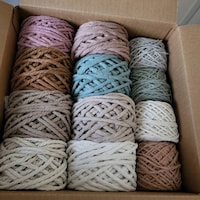 2mm Recycled Cotton Macrame String: Colorful Warp Thread, 6-pack - Etsy ...