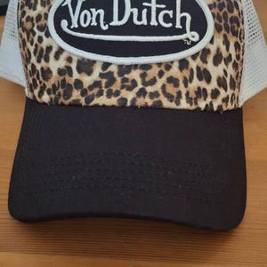 vondutch キャップ　ヒョウ柄 Von Dutch】Trucker Snapback メッシュキャップ レオパード柄