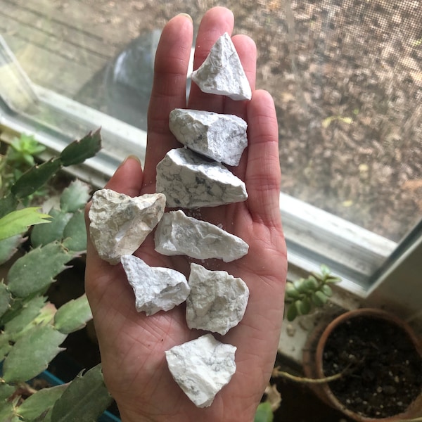 White Howlite Rough Natural Stones - Wholesale Bulk Lots ('A' Grade Raw ...