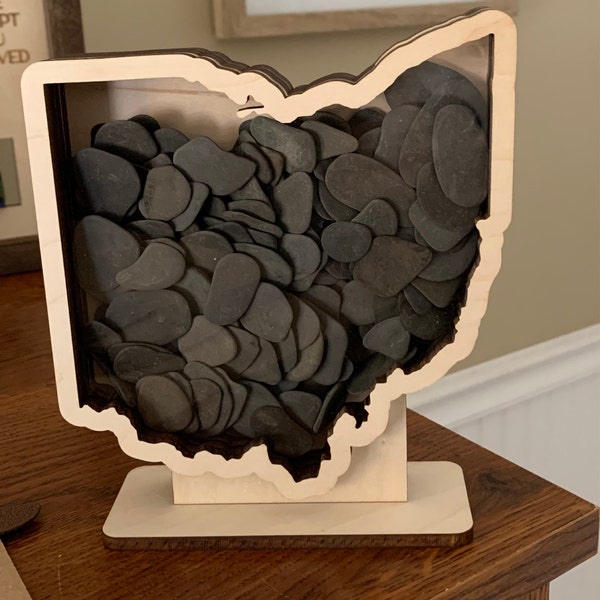 Ohio Shadow Box Display: Rocks, Sea Glass, Crystals - Etsy