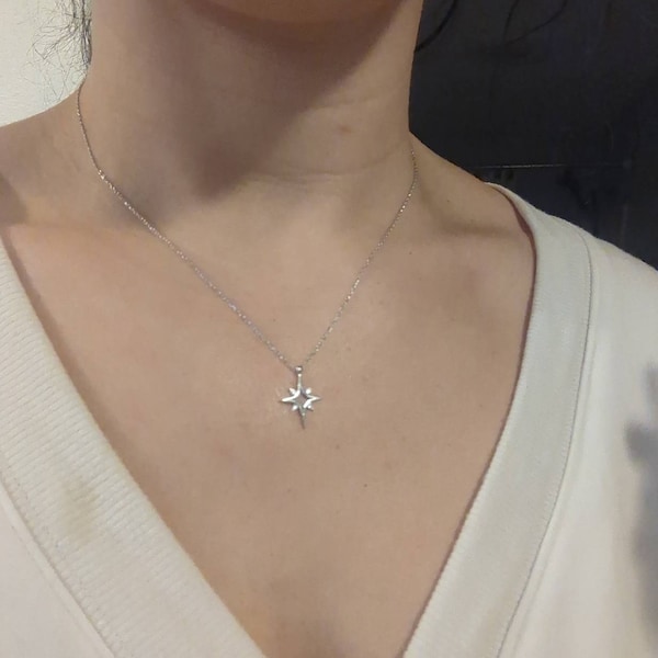 •TINY NORTH STAR• recycled sterling silver necklace