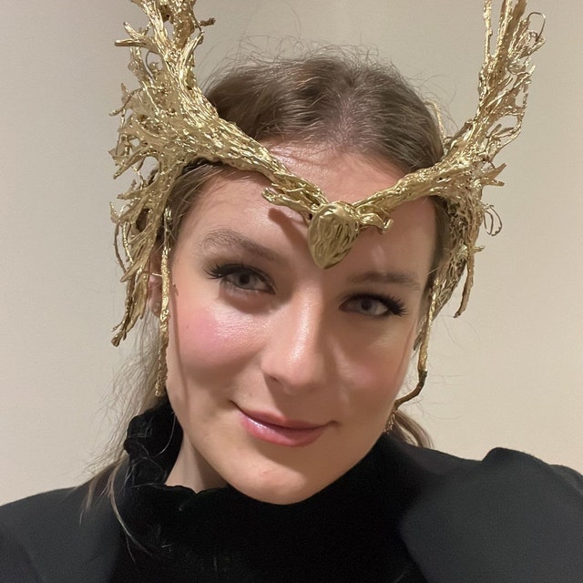Wood Elf Tiara, Golden Fairy Tiara, Nymph Tiara, Golden