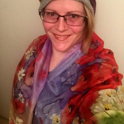 In Wear Rafiq Scarf, Large Red Poppies