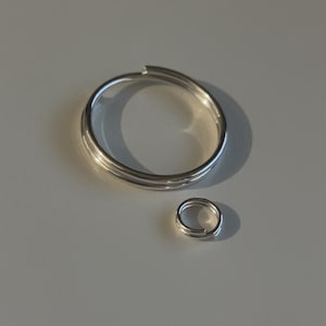 Silver Keyring Split Rings Key Chain Craft Jewellery Links Various ...