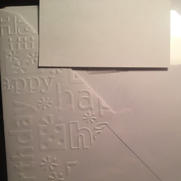 Set of 5 Embossed Birthday Cards - Etsy