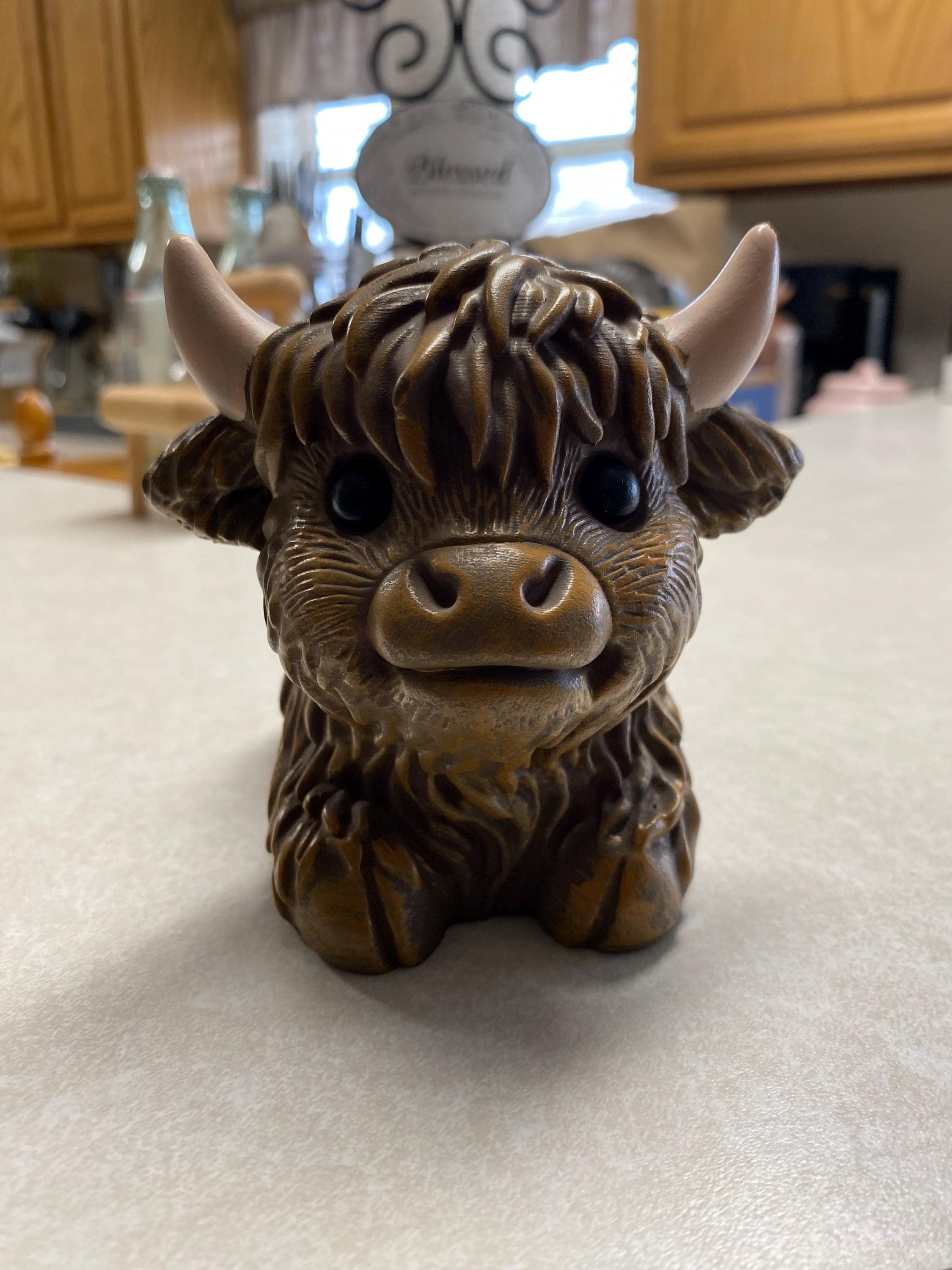 Mini Highland Cow Succulent Arrangement – Cute Succulent Planter, Farmhouse Decor, Unique Gift, Succulent Cow, Handcrafted Planter for Home