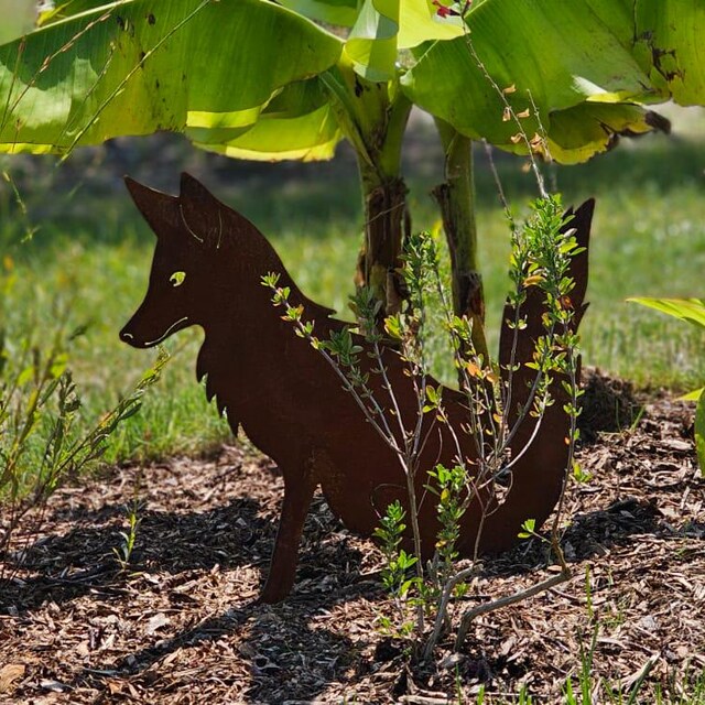 Décoration De Renard En Métal, Décoration De Jardin Rustique En Métal Avec Piquets, Piquets De Renard