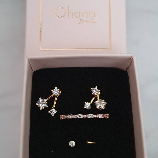 Dainty & Minimalist Star CZ Ear Jacket Earrings - Etsy Canada