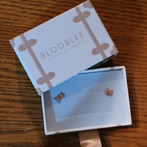 Customer photo, Bowtie Pasta Stud Earrings