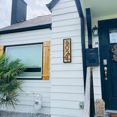 Address Sign Modern Rustic House Numbers Farmhouse Decor - Etsy