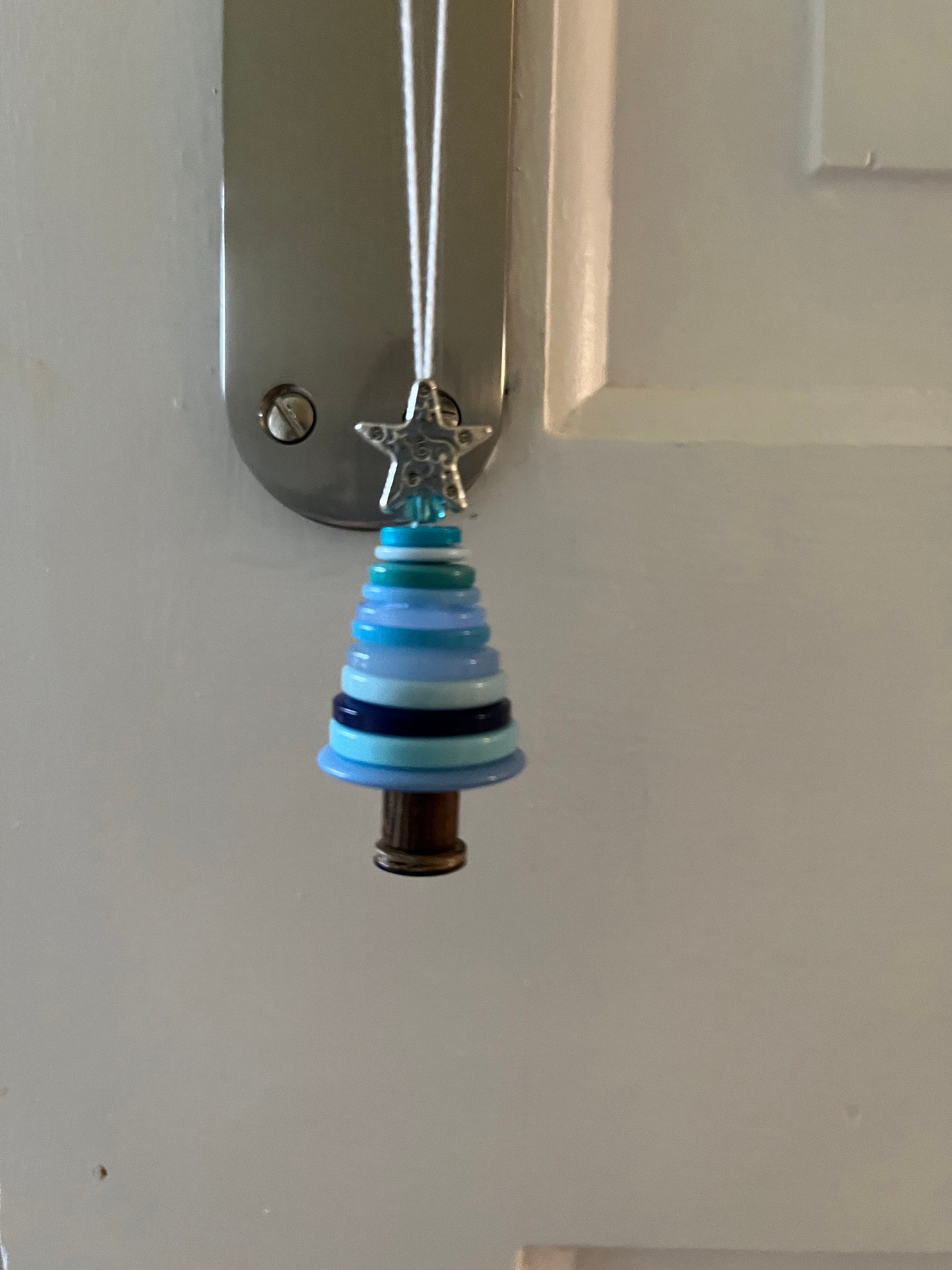 Button Christmas Tree Decoration, Make Your Own Kit or Ready Made, Christmas Ornaments, Stocking Stuffer, Mini Christmas Tree, Xmas Activity