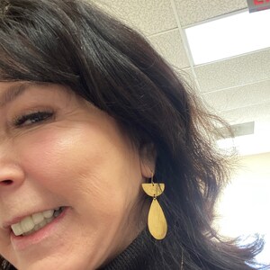 •BLISS LARGE• gold dangle earrings main image 1
